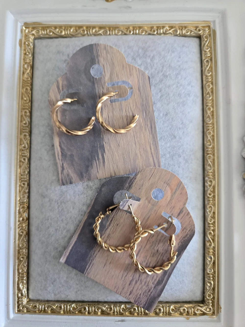 Gold-Tone Twisted Hoop Earrings - Women Jewelry